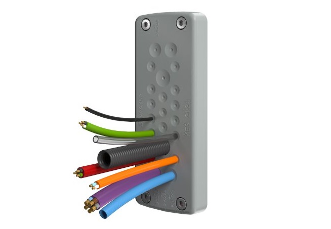 Las placas KES permiten el paso y ajuste de cables sin usar tornillos